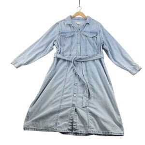 Ava & Viv Dress Women's Size 1X Button-Down Jean